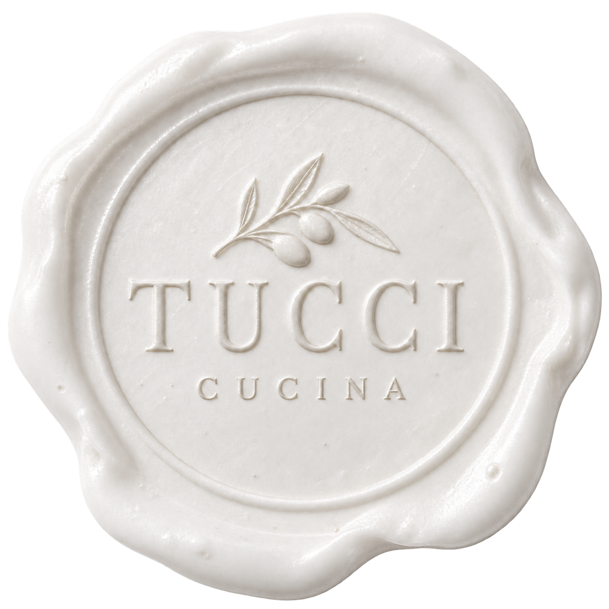 Tucci Cucina — lacre de cera branco